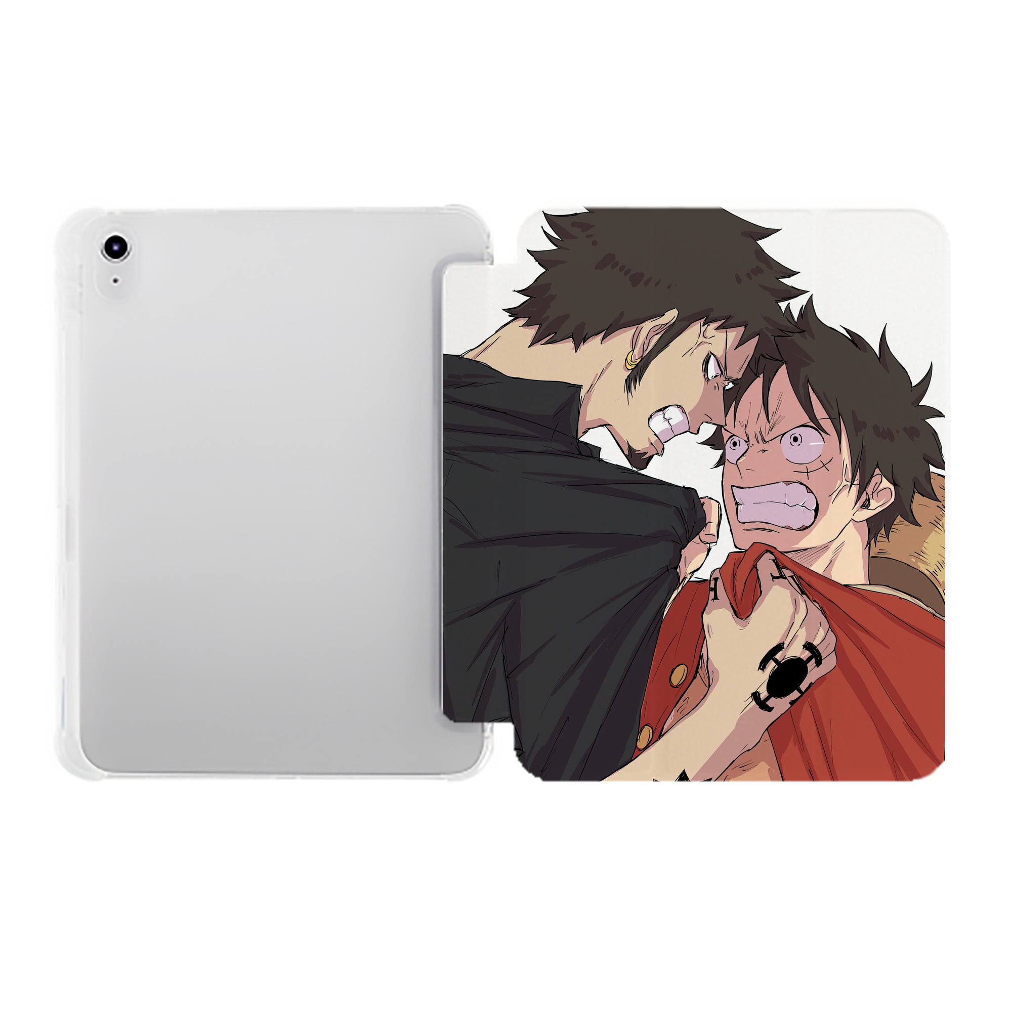 （画像用） ワンピース ONE PIECE IPad ケース ペン収納付き 三つ折りスタンド PUレザー×シリコン 対応機種9.5/10.5/10.9インチ